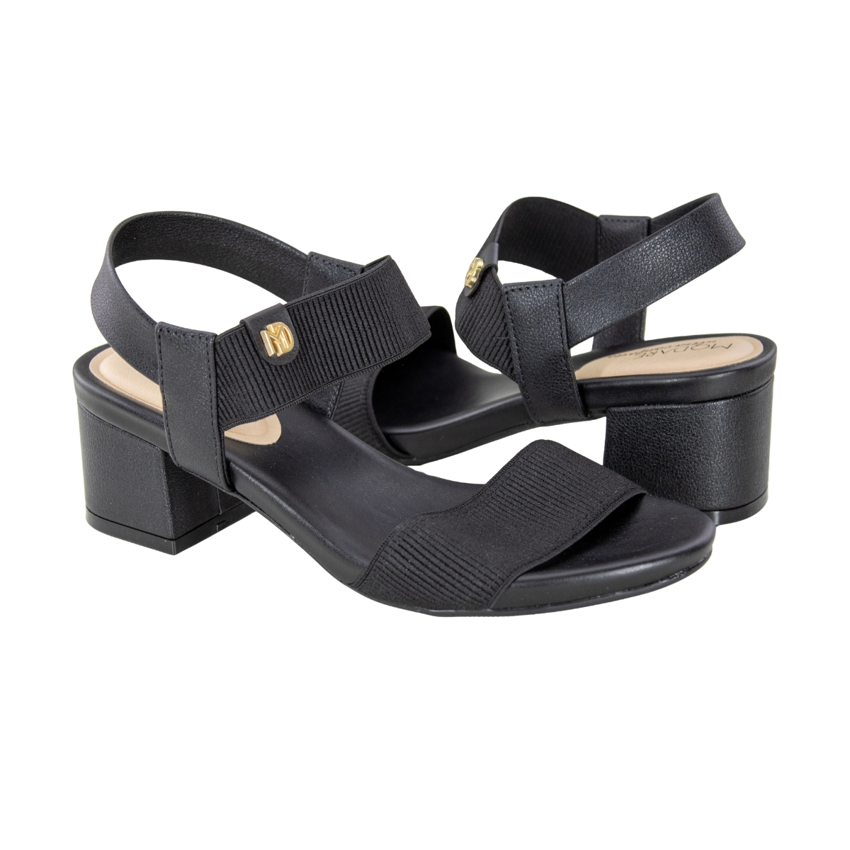 Sandalia Feminina Modare Salto Quadrado - PRETO