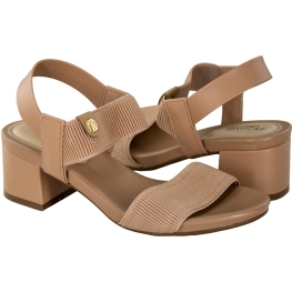 Sandalia Feminina Modare Salto Quadrado - NUDE/TAN
