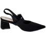 Sapato Feminino Salto Quadrado Nubuck Chanel - PRETO