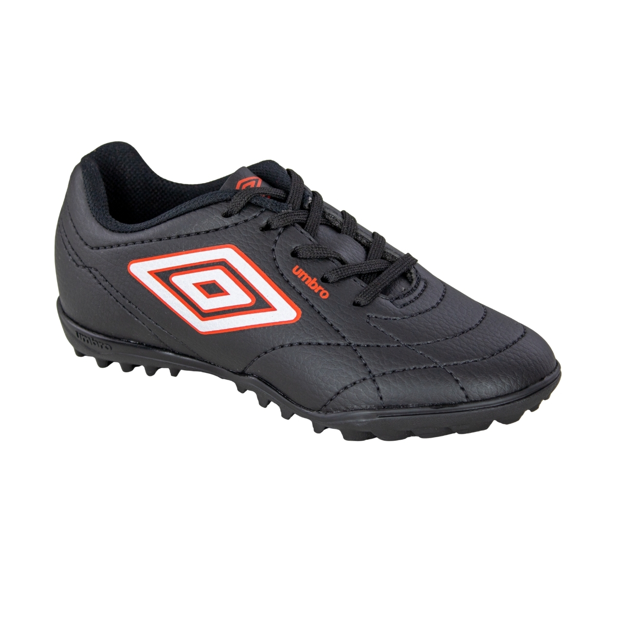 Chuteira Society Infantil Class Footballer  - PRETO/BRANCO/VERMELHO