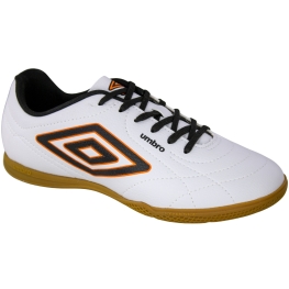 Chuteira Indoor Umbro Class Footballer - BRANCO/PRETO/LARANJA