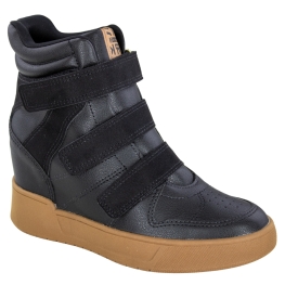 Tênis Feminino Ramarim Sneaker 3 Velcro - PRETO/LATEX