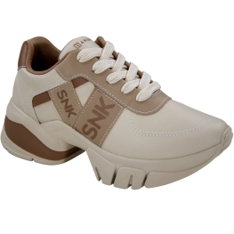 Tênis Feminino Ramarim Jogging  - CREME/MOCCA
