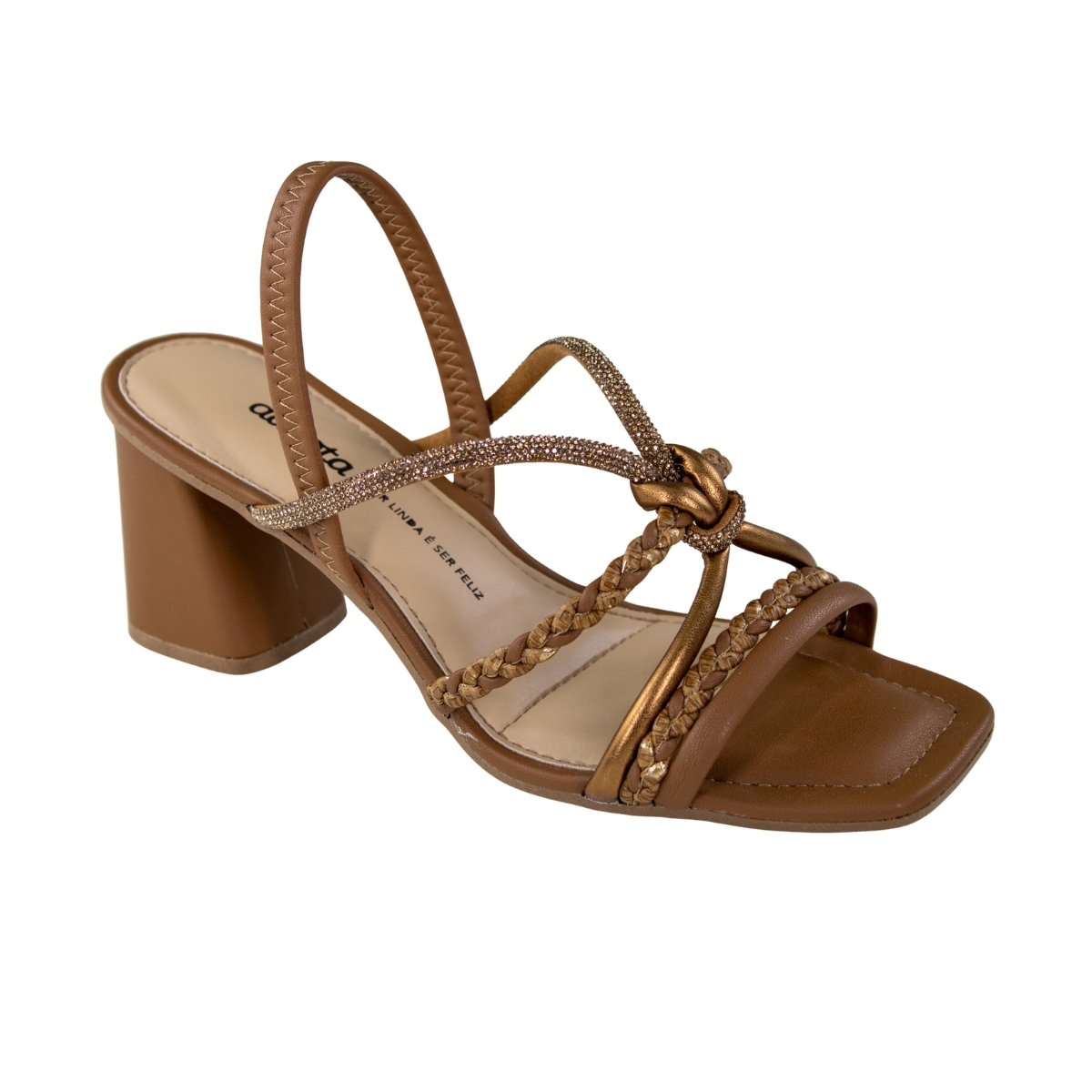 Sandália Feminina Dakota Salto Brilho - MASCAVO