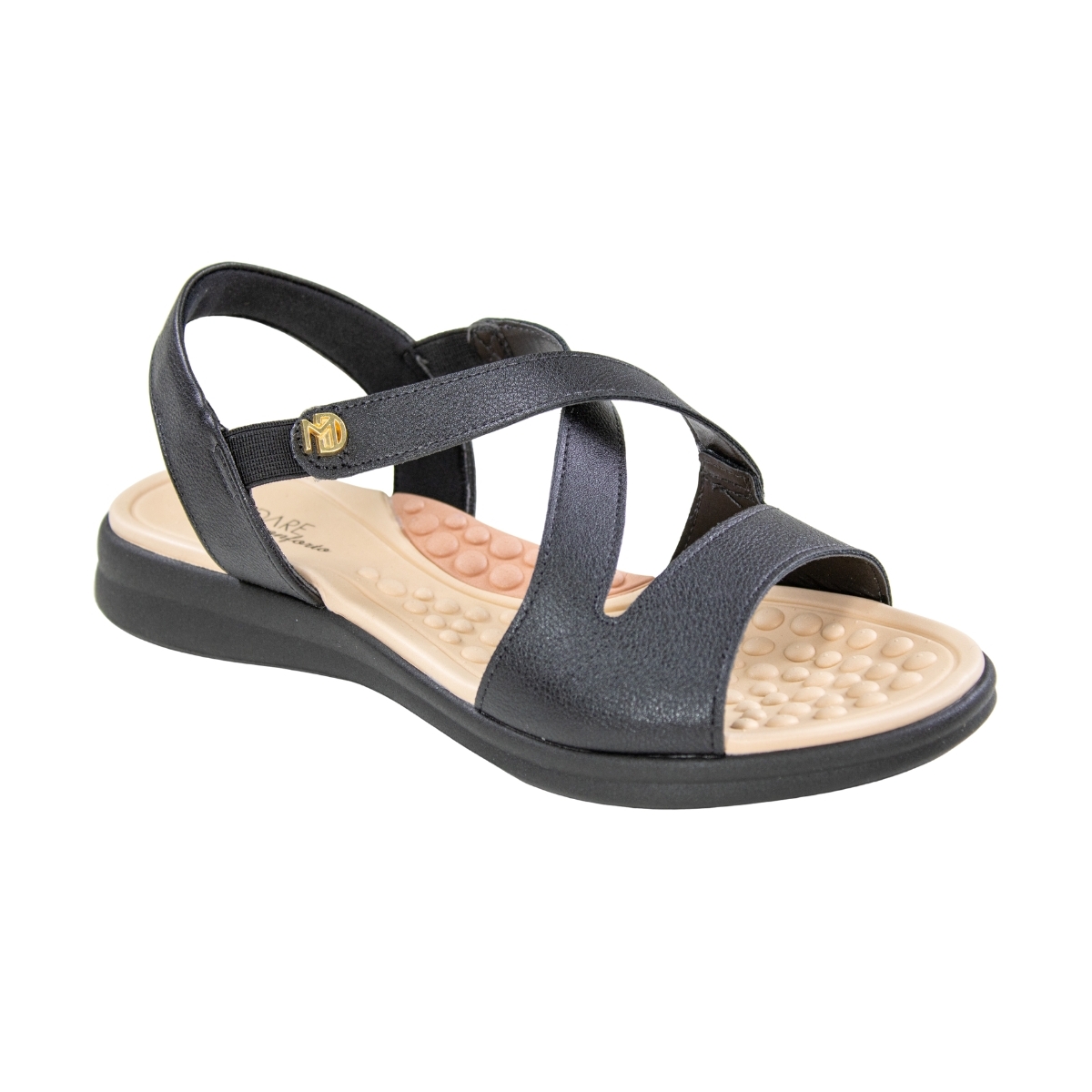 Sandália Feminina Modare Rasteira Elástico X - PRETO