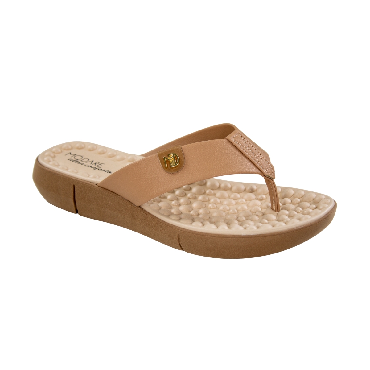 Chinelo Feminino Modare Anabela - NUDE/CAMEL