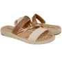 Tamanco Feminino Modare 3 Tiras Brilho - NUDE/CREME/OURO ROSADO
