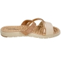 Tamanco Feminino Modare 3 Tiras Brilho - NUDE/CREME/OURO ROSADO