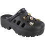 Crocs Feminino Moleca Tratorado Pingente - PRETO