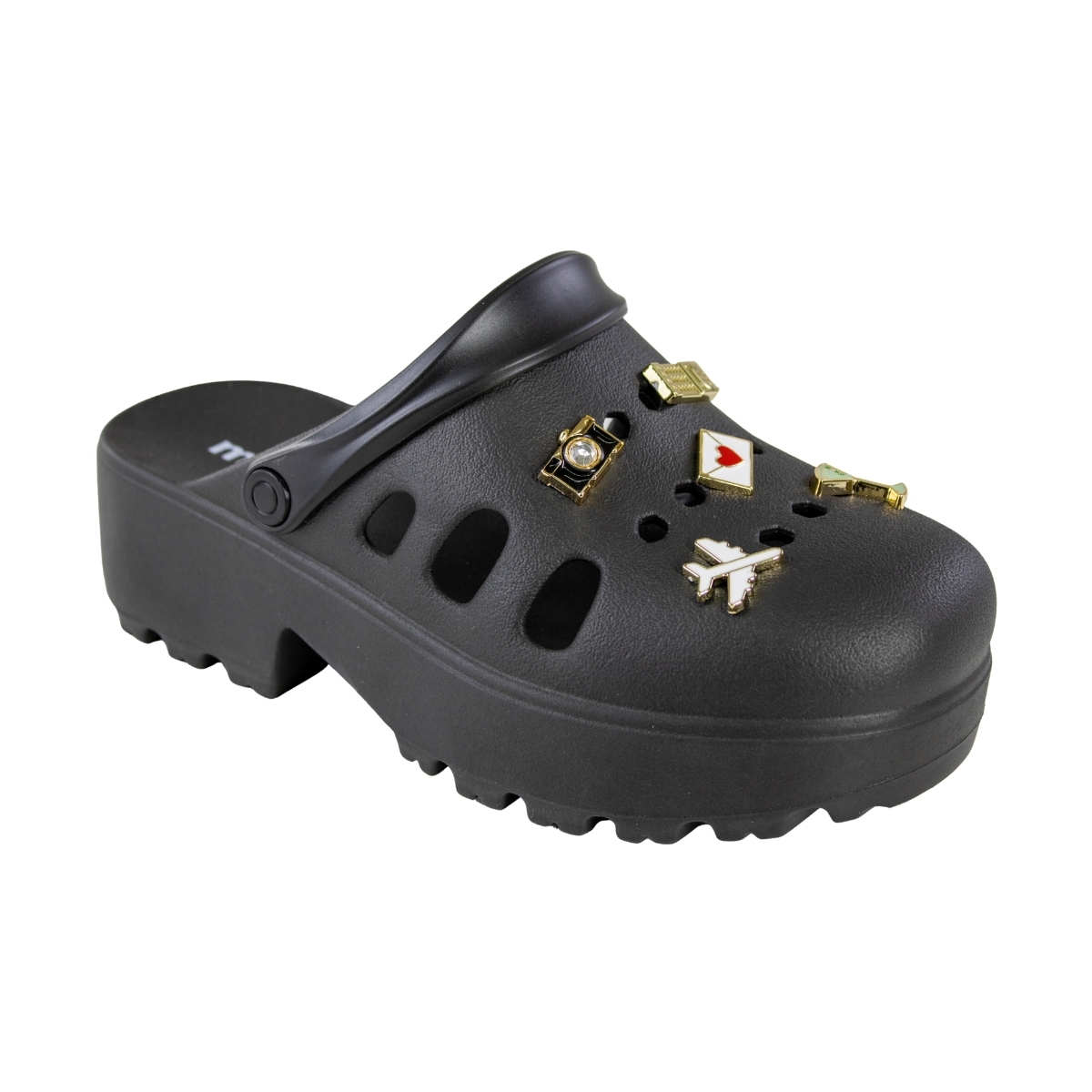 Crocs Feminino Moleca Tratorado Pingente - PRETO