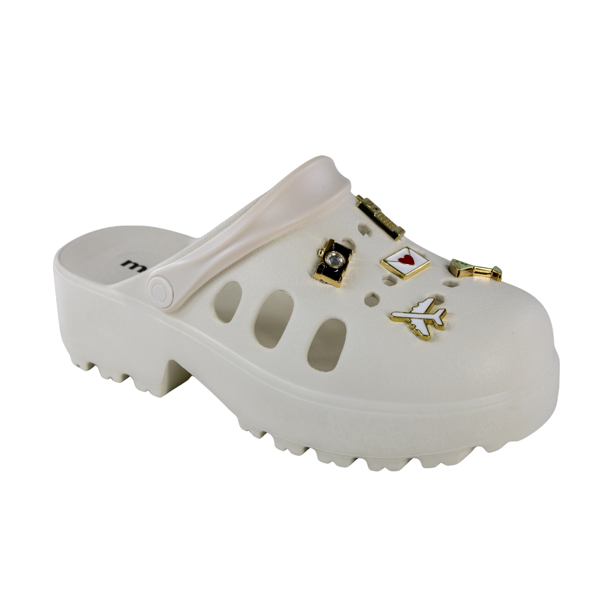 Crocs Feminino Moleca Tratorado Pingente - BRANCO OFF