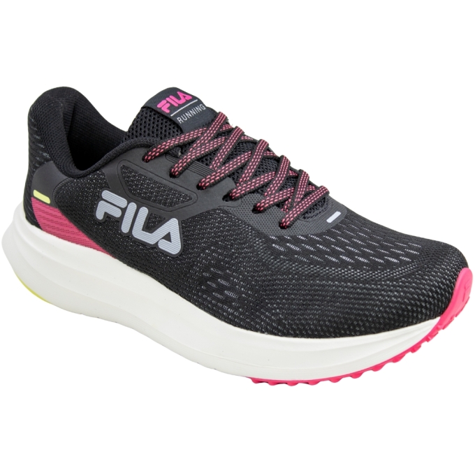 Tênis Feminino Fila Fastness - PRETO/AZALEIA/LIMAO