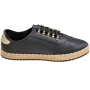 Tênis Feminino Moleca Corda Grampo - PRETO/DOURADO