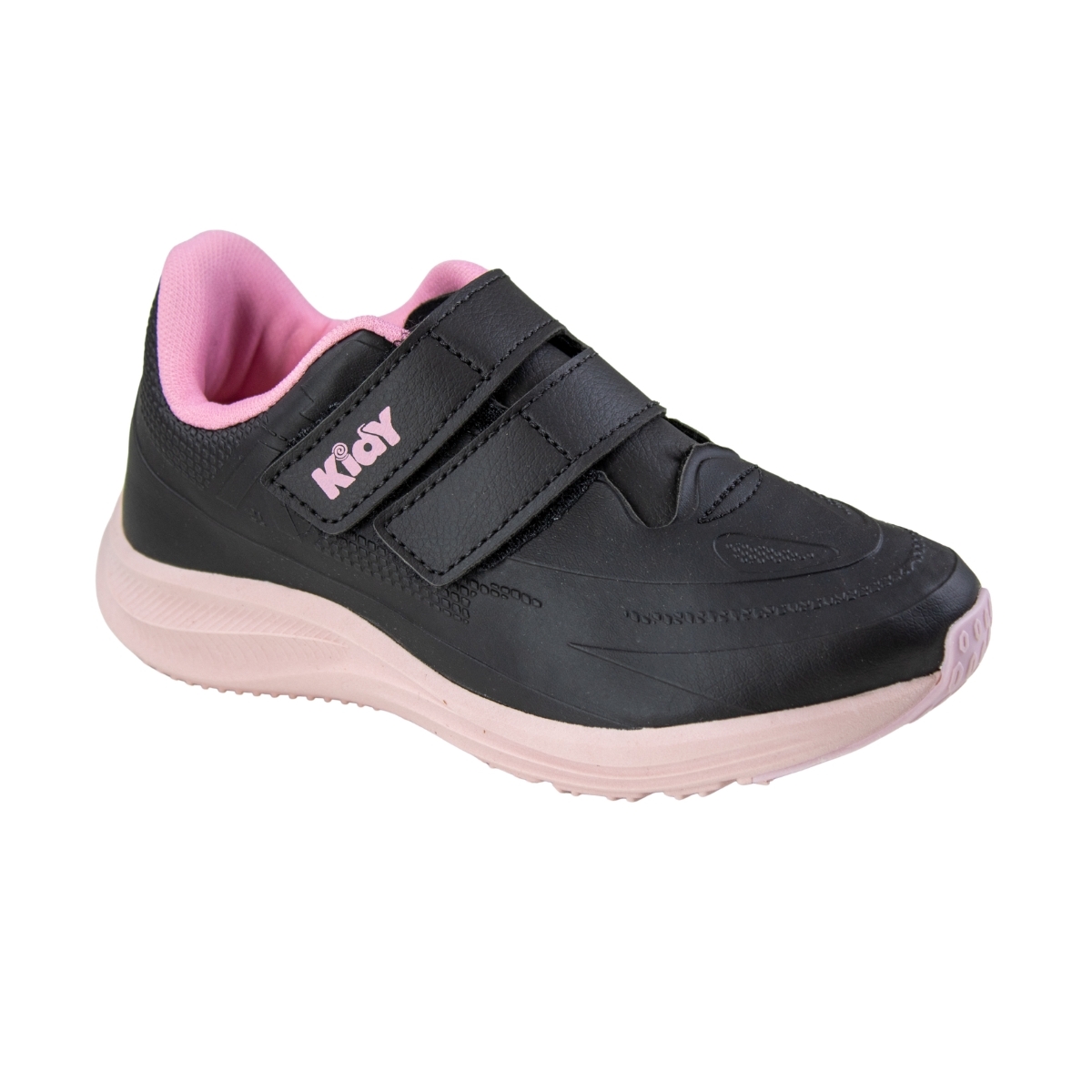 Tênis Infantil Feminino Super Conforto - PRETO/ROSA CHICLETE