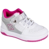 Tênis Bebê Feminino Cano Mèdio Happy  - BRANCO/PRATA/PINK