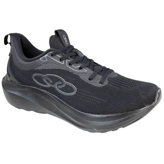 Tênis Masculino Olympikus Passo - PRETO/PRETO