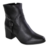Bota Feminina Bottero Cano Baixo Bloco Fivela - PRETO