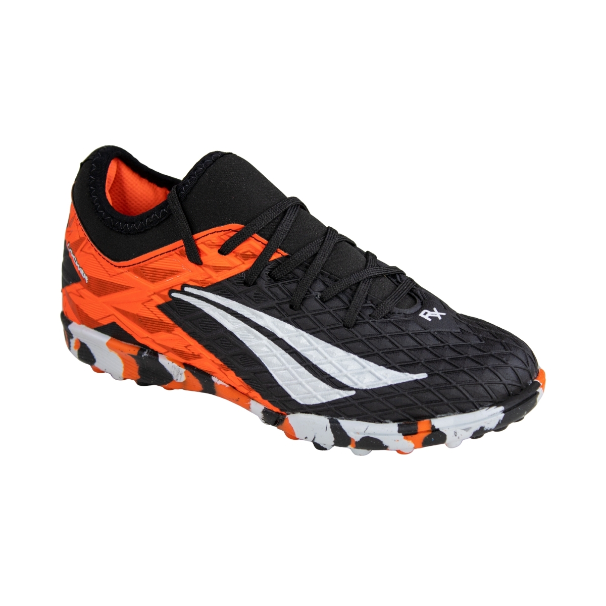 Chuteira Society Infantil Penalty RX Locker Y-3 - PRETO/LARANJA