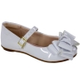 Sapato Infantil Feminino Molequinha Boneca Laço Verniz - BRANCO