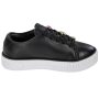 Tênis Infantil Feminino Molequinha Pingente - PRETO