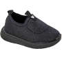 Tênis Bebê Feminino Molequinha Slip On - PRETO/GRAFITE