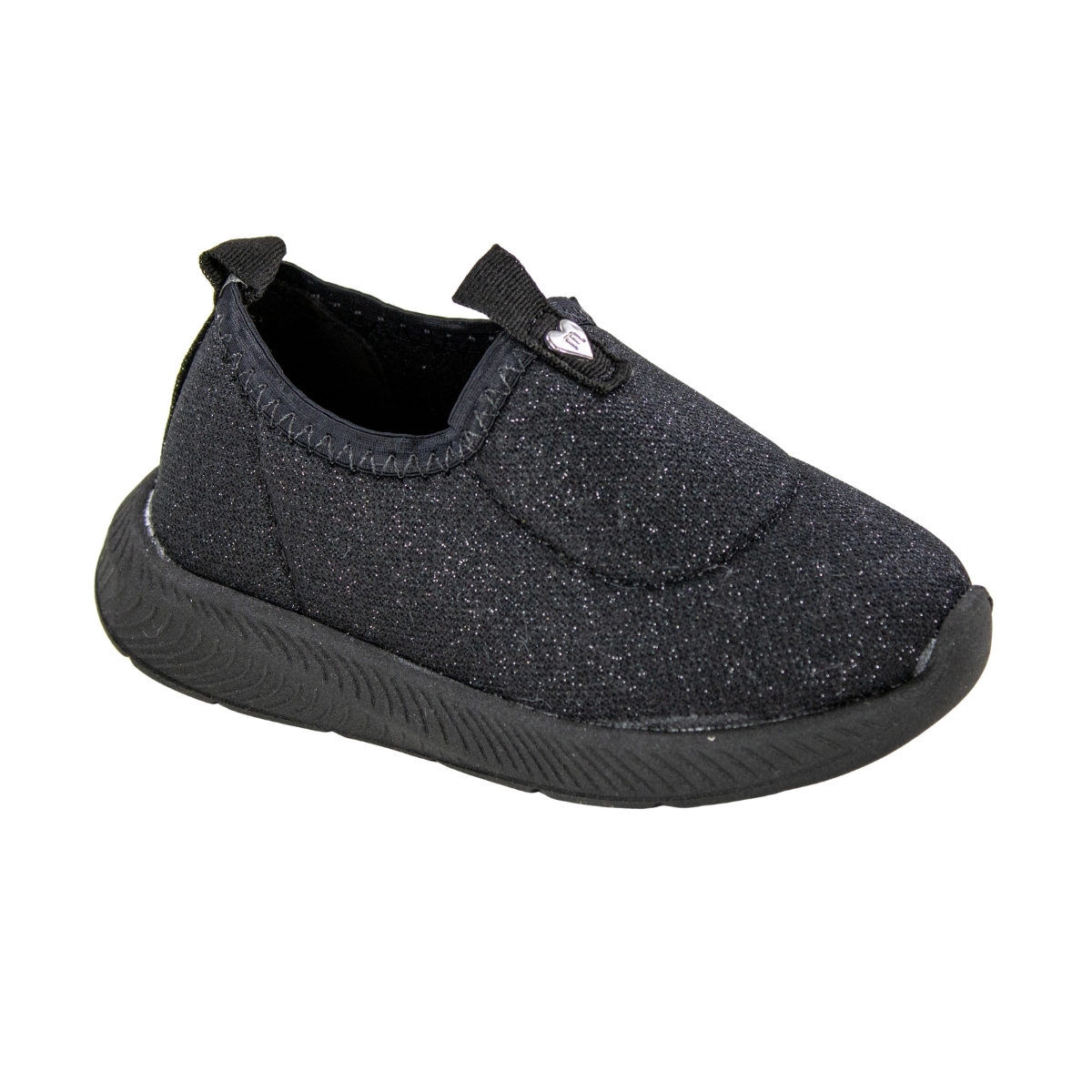 Tênis Bebê Feminino Molequinha Slip On - PRETO/GRAFITE