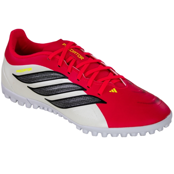 Chuteira Society Adidas Predator Club - VERMELHO/BRANCO/PRETO
