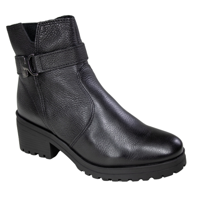 Bota Feminina Bottero Cano Biaxo Salto Tratorado Fivela - PRETO