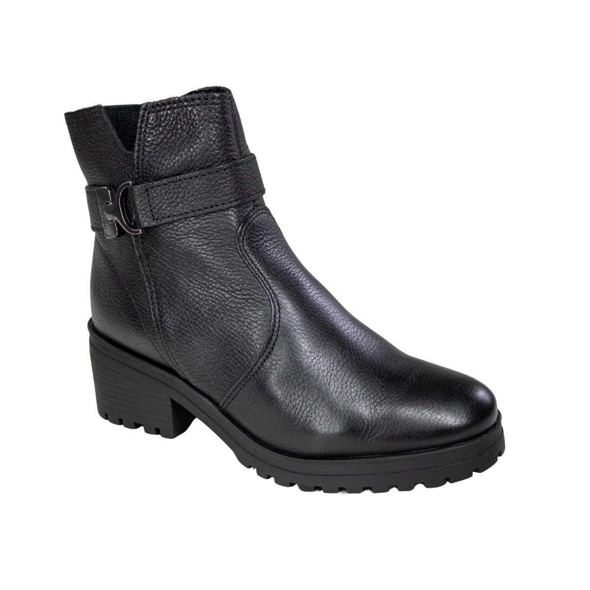 Bota Feminina Bottero Cano Biaxo Salto Tratorado Fivela - PRETO