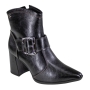Bota Feminina Cano Baixo Salto Bloco Fivela - PRETO