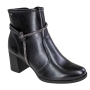 Bota Feminina Cano Baixo Salto Bloco Brilho - PRETO
