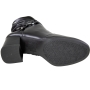 Bota Feminina Cano Baixo Salto Bloco Fivela - PRETO