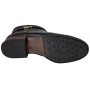 Bota Feminina Cano Baixo Salto Bloco Fivela - PRETO
