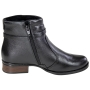 Bota Feminina Cano Baixo Salto Bloco Fivela - PRETO