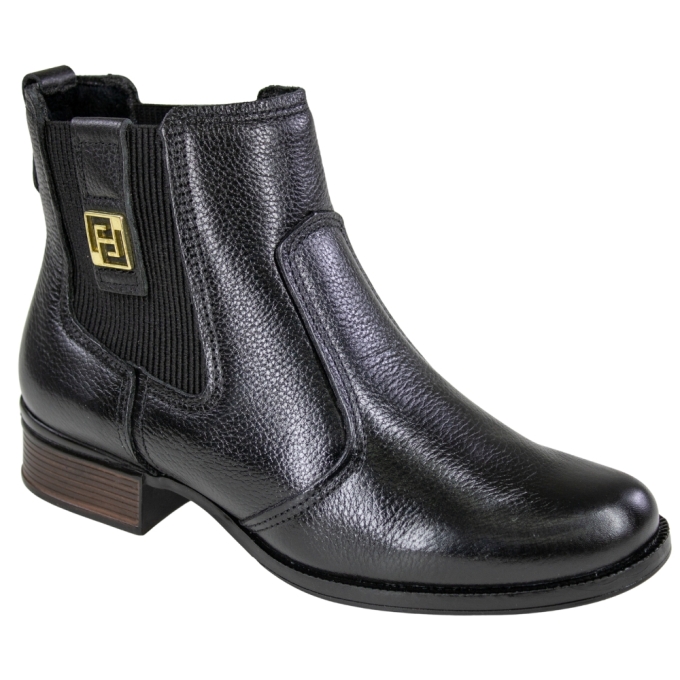 Bota Feminina Pegada Chelsea  - PRETO