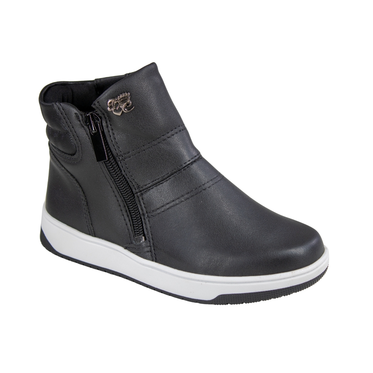 Bota Infantil Feminina Cano Baixo Ziper - PRETO