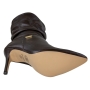 Bota Feminina Bottero Cano Médio Salto Fino Plissado - MARROM