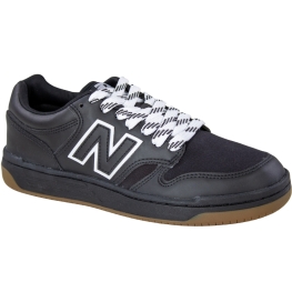 Tênis Masculino New Balance 480L - PRETO/BRANCO/NATURAL