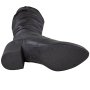 Bota Feminina Cano Alto salto Bloco Plissado - PRETO