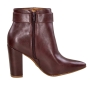 Bota Feminina Vizzano Salto Alto Bico Fino  - BURGUNDY