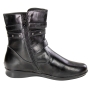 Bota Feminina Mooncity Rasteira Fivela  - PRETO