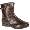 Bota Feminina Mooncity Rasteira Fivela  - MARROM
