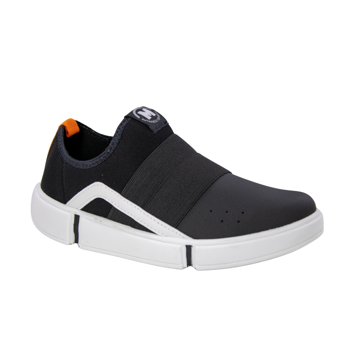 Tênis Infantil Masculino Molekinho Slip On  - PRETO/BRANCO