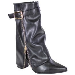 Bota Feminina Ramarim Capa Zíper - PRETO