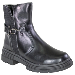 Bota Infantil Feminina Pink Cats Fivela  - PRETO