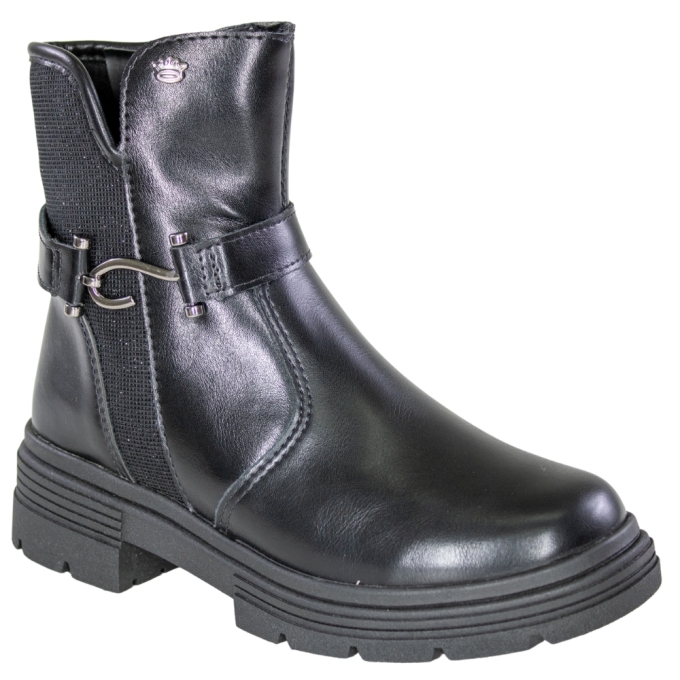 Bota Infantil Feminina Pink Cats Fivela  - PRETO