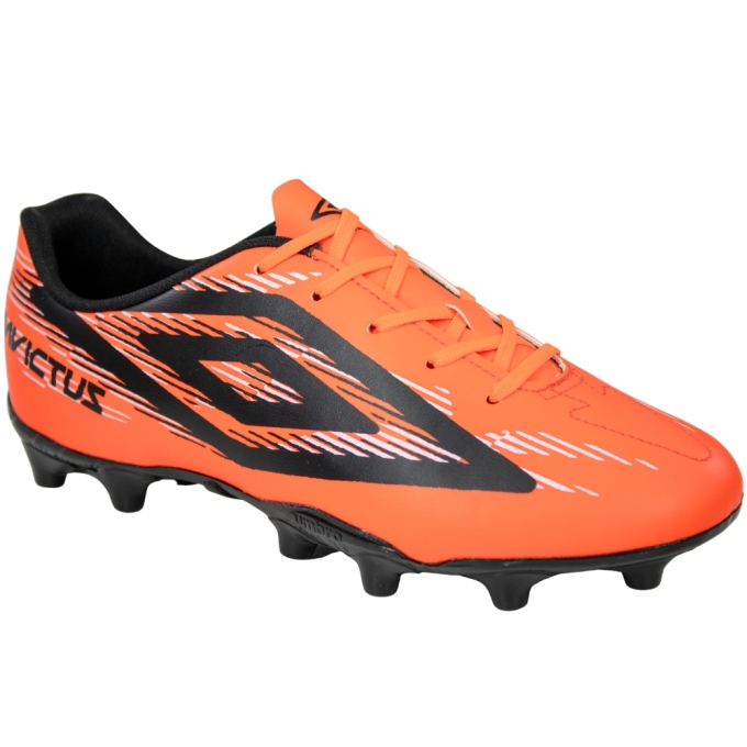 Chuteira Campo Umbro Invictus - CORAL/PRETO/BRANCO