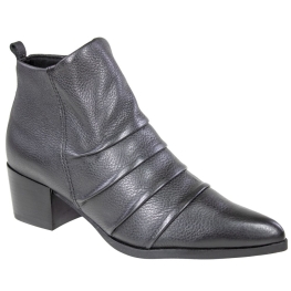 Bota Feminina Bottero Cano Baixo Bico Fino  - PRETO