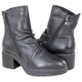 Bota Feminina Bottero Salto Bloco Plissada - PRETO