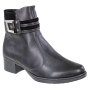 Bota Feminina Cano Baixo Salto Bloco Fivela - PRETO